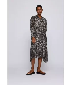 New ✨ BOSS Dileora Printed 👗 Dress Black Coffee Leo Print 😀 -BOSS Sales Store unnamed file 1000