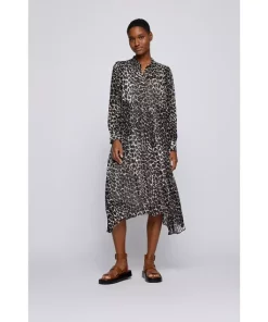 New ✨ BOSS Dileora Printed 👗 Dress Black Coffee Leo Print 😀 -BOSS Sales Store unnamed file 1002