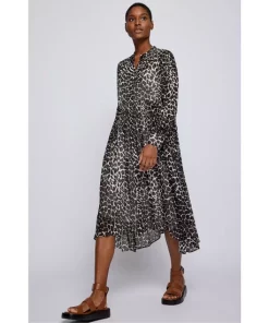 New ✨ BOSS Dileora Printed 👗 Dress Black Coffee Leo Print 😀 -BOSS Sales Store unnamed file 1003