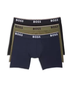 Deals 👍 BOSS Power Stretch Cotton Boxer Briefs, Pack Of 3 Open Miscellaneous 🔔