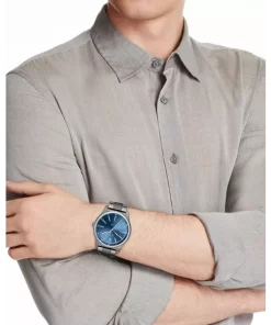 New 🔔 HUGO #RISE Blue Dial ⌚ Watch, 44mm Blue/silver 🎉 -BOSS Sales Store unnamed file 1091