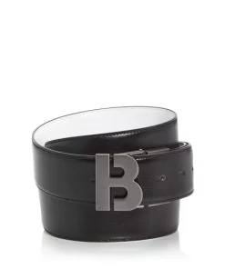 Flash Sale ❤️ BOSS Hugo Boss Men's Logo Buckle Reversible Leather Belt Black 🤩