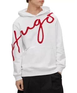 Hot Sale ✨ HUGO Dokapi Logo Hoodie White 👍