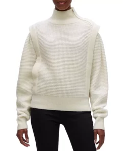 Best deal 😉 BOSS Farmenia Textured Turtleneck Sweater Soft Cream ⌛