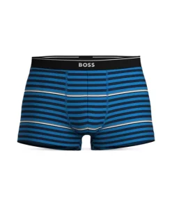 Coupon ✔️ BOSS Cotton Blend Stripe Trunks Dark Blue 🛒