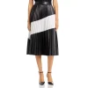 Coupon 🛒 BOSS Faux Leather Pleated Stripe Midi 👗 Skirt Black 🤩 -BOSS Sales Store unnamed file 1323