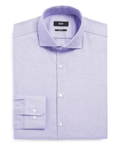 Best deal 🔥 BOSS Mark Sharp Fit – Regular Fit 👗 Dress 👕 Shirt Lavender 🔥
