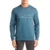 Best Pirce 🔥 BOSS Stadler Logo Relaxed Fit Sweatshirt Turquoise/aqua 😀 -BOSS Sales Store unnamed file 1358