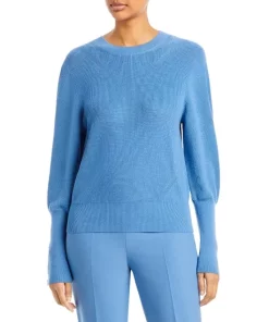 Discount 🥰 BOSS Wool Fatuma Rib Knit Sweater Mountain Blue 💯