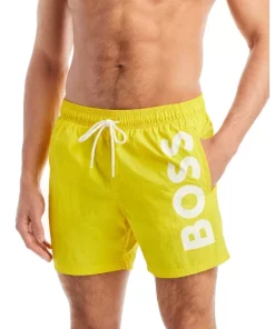 Discount ⌛ BOSS Octopus Logo 5" Swim Shorts Bright Yellow 🛒