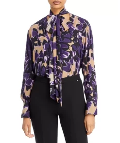 Promo ✔️ BOSS Ilmaia Abstract Print Blouse Black Fantasy 🔥