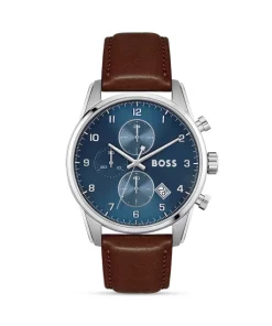Budget 🔥 BOSS Hugo Boss Skymaster Chronograph, 44mm Blue/brown 👏