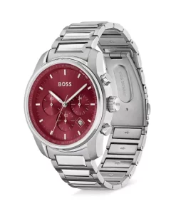 Discount 👍 BOSS Hugo Boss Trace Chronograph, 44mm Red/silver 😀 -BOSS Sales Store unnamed file 1571
