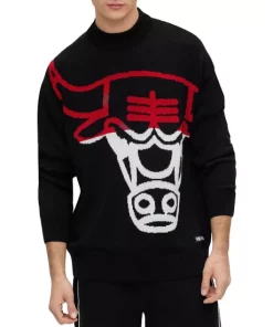 Best Sale ✔️ BOSS Relaxed Fit Chicago Bulls 🏀 Basketball Sweater Black 🔥 -BOSS Sales Store unnamed file 161