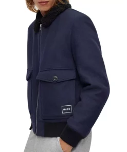 Cheapest 😉 HUGO Bavi Aviator Jacket Dark Blue 🤩 -BOSS Sales Store unnamed file 17