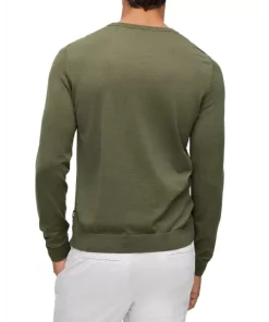 Cheapest ❤️ BOSS Leno-P Slim Fit Wool Crewneck Sweater Dark Blue 🎁 -BOSS Sales Store unnamed file 171