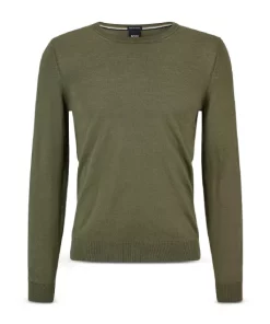 Cheapest ❤️ BOSS Leno-P Slim Fit Wool Crewneck Sweater Dark Blue 🎁 -BOSS Sales Store unnamed file 173