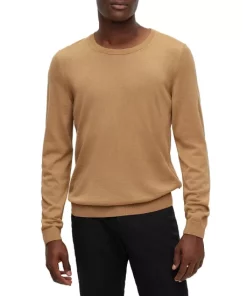 Cheapest ❤️ BOSS Leno-P Slim Fit Wool Crewneck Sweater Dark Blue 🎁 -BOSS Sales Store unnamed file 174