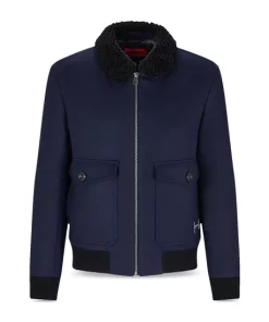 Cheapest 😉 HUGO Bavi Aviator Jacket Dark Blue 🤩 -BOSS Sales Store unnamed file 19