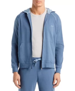 Top 10 👏 BOSS Mix & Match Zip Hoodie Bright Blue 🎁