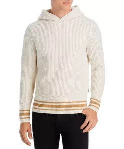 Outlet 🔥 BOSS Lampione Hooded Sweater Open White 🧨