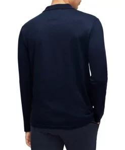 New 🎉 BOSS T-Parker 38 Slim Fit Long Sleeve Polo Dark Blue 🌟 -BOSS Sales Store unnamed file 206