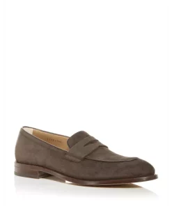 Outlet ⌛ BOSS Men's Honord Apron Toe Penny Loafers Dark Brown 🔥