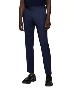 Best Sale ⌛ BOSS H-Huge Tonal Windowpane Peak Lapel Slim Fit Suit Dark Blue 🧨 -BOSS Sales Store unnamed file 230