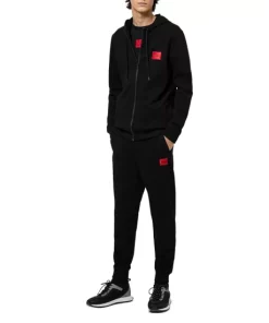 Buy 💯 HUGO Daple French Terry Zip Front Hoodie & Doak French Terry Drawstring Sweatpants Medium Red ✔️