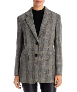 Best Pirce 🔔 BOSS Jenelli Notch Collar Blazer Grey Plaid 🔥 -BOSS Sales Store unnamed file 248