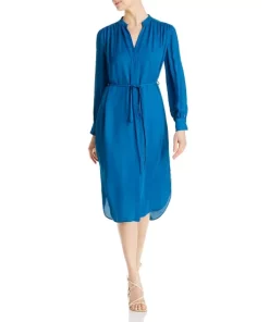 Best Sale ⌛ BOSS Dibanora Belted 👗 Dress Teal 🥰