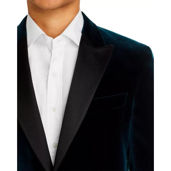Best reviews of ✔️ BOSS Hutson Velvet Slim Fit Tuxedo Jacket Teal ⌛ 8 Best reviews of ✔️ BOSS Hutson Velvet Slim Fit Tuxedo Jacket Teal ⌛ - Image 6