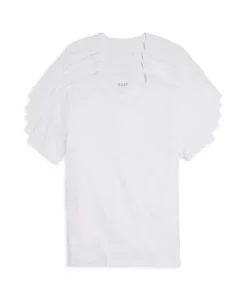 Best Sale 🌟 BOSS Authentic Crewneck Tees, Pack Of 5 White 🥰