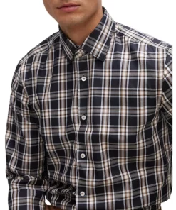 Cheap 🔔 BOSS Hal Kent Check Regular Fit Button Down 👕 Shirt Medium Beige ⭐ -BOSS Sales Store unnamed file 281