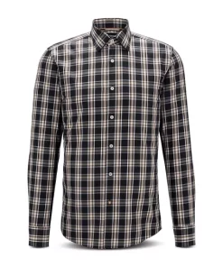 Cheap 🔔 BOSS Hal Kent Check Regular Fit Button Down 👕 Shirt Medium Beige ⭐ -BOSS Sales Store unnamed file 282