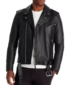 Best deal 🎁 HUGO Lowis Leather Jacket Black 🌟