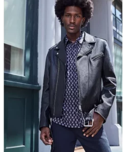 Best deal 🎁 HUGO Lowis Leather Jacket Black 🌟 -BOSS Sales Store unnamed file 307