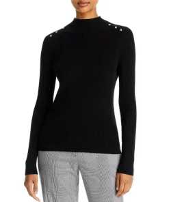 Cheap 🔥 BOSS Fortney Button Shoulder Sweater Black 🌟