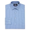 Discount 🧨 BOSS Cotton Blend Check Sharp Fit 👗 Dress 👕 Shirt Light Blue 😉 -BOSS Sales Store unnamed file 354