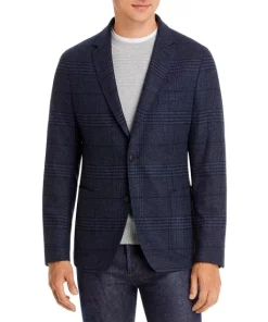 Top 10 😀 BOSS C-Hanry Plaid Tech Flannel Slim Fit Sport 🧥 Coat Dark Blue ⭐