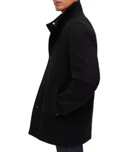 Outlet ⭐ BOSS H-Coxtan-224 1024403 Wool & Cashmere Attached Bib 🧥 Coat Black 🌟 -BOSS Sales Store unnamed file 40