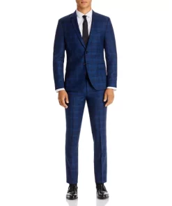 Cheapest 😉 HUGO Blue Plaid Extra Slim Fit Suit Separates ⌛