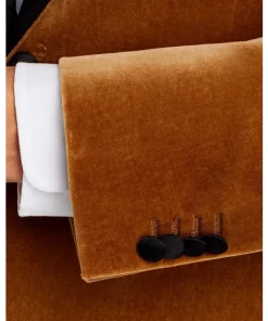 Coupon 🔥 BOSS Hutson Velvet Slim Fit Dinner Jacket Brown 🧨 -BOSS Sales Store unnamed file 419