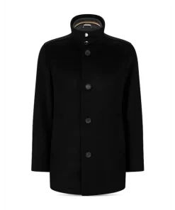 Outlet ⭐ BOSS H-Coxtan-224 1024403 Wool & Cashmere Attached Bib 🧥 Coat Black 🌟 -BOSS Sales Store unnamed file 42