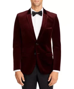 Best deal ❤️ HUGO Arti Velvet Extra Slim Fit Jacket Dark Blue 🔥