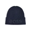 Deals 😍 BOSS Hugo Boss Logo Knit Beanie Dark Blue 😀 -BOSS Sales Store unnamed file 434