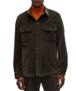 Coupon 👍 BOSS C-Carper Relaxed Fit Corduroy Jacket Green ✨