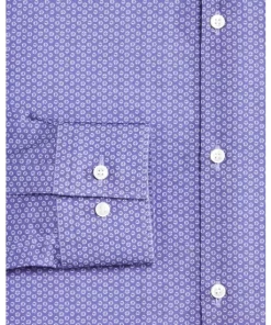 Hot Sale 👍 HUGO Cotton Geo Print US Special Slim Fit 👗 Dress 👕 Shirt Medium Purple ❤️ -BOSS Sales Store unnamed file 502