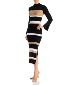Best reviews of ⌛ BOSS Filaronica Striped Ribbed Knit 👗 Dress Black 🧨