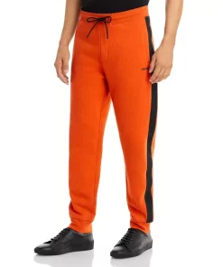 Brand new ⭐ HUGO Dumquat Cotton Side Stripe Regular Fit Joggers Dark Orange ✔️